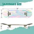 thumbnail image 2 of 31'' Complete Skateboard 7 Layer Canadian Maple Double Kick Deck Skateboards Cute pastel glitter magic Skate Board for Beginner Adult Gifts, 2 of 5