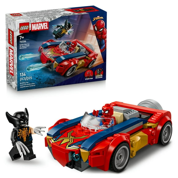 Set LEGO Super Heroes Auto de SpiderMan vs Wolverine Venomizado 76336