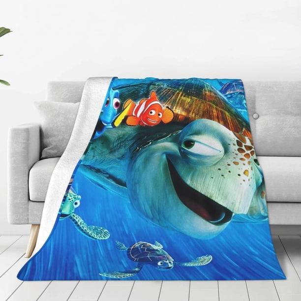 Manta de Buscando a Nemo para hombres y mujeres, manta de tela súper suave y esponjosa, acogedora y cálida, adecuada para sofá, cama, manta de viaje, regalo para todas las estaciones 80 "X60"