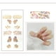 thumbnail image 2 of Pegatinas para uñas de los pies: envolturas completas, pegatinas autopolientes, tiras con motivos de flores, estrellas y purpurina, kits para mujer con lima de uñas, 2 of 4