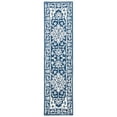 thumbnail image 5 of SAFAVIEH Micro-Loop Hailey Medallion Area Rug, Navy/Ivory, 8' x 10', 5 of 9