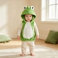 thumbnail image 2 of FYDUU Baby Halloween Hooded Costume Vest Plush Sleeveless Hooded Tops Infant Cute Clothes Soft Toddler Animal-Theme Party Dress‑Up Outfit Stylish Wear, 2 of 5