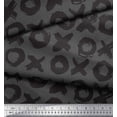 thumbnail image 2 of Soimoi Gray Cotton Cambric Fabric Circle & Cross Geometric Fabric Prints By Yard 42 Inch Wide, 2 of 3