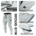 thumbnail image 6 of BROKIG Mens Slim Fit Pants Zip Gym Joggers Sports Athletic Trousers Workout Sweatpants Casual Track Pants with Pockets (XX-Large, Light Grey), 6 of 7