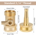 thumbnail image 4 of Nicoport Watering Nozzle 4.9cm Telescoping 1-Pattern Brass Hose Nozzle, Solid Brass Material, 4 of 9