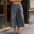 thumbnail image 3 of MLCDZ Women's Capri Palazzo Pants High Waist Wide Leg Baggy Lightweight Summer Beach Golf Camping Trendy Chino Cropped Trouser with Multiple Pockets, 3 of 10