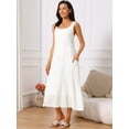 thumbnail image 2 of DARING DIVA Sleeveless Loose Flowy Midi Tank Beach Dress XL Beige-1, 2 of 7
