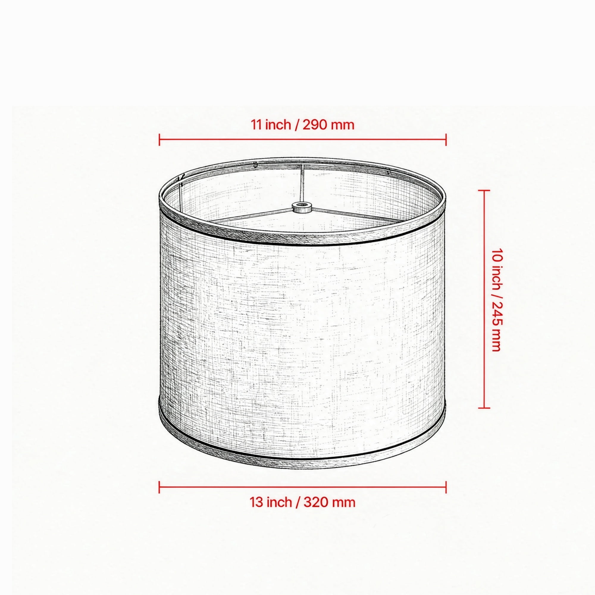 2 Pack Replacement Lamp Shade 11x13x10 in (Only Lampshade)
