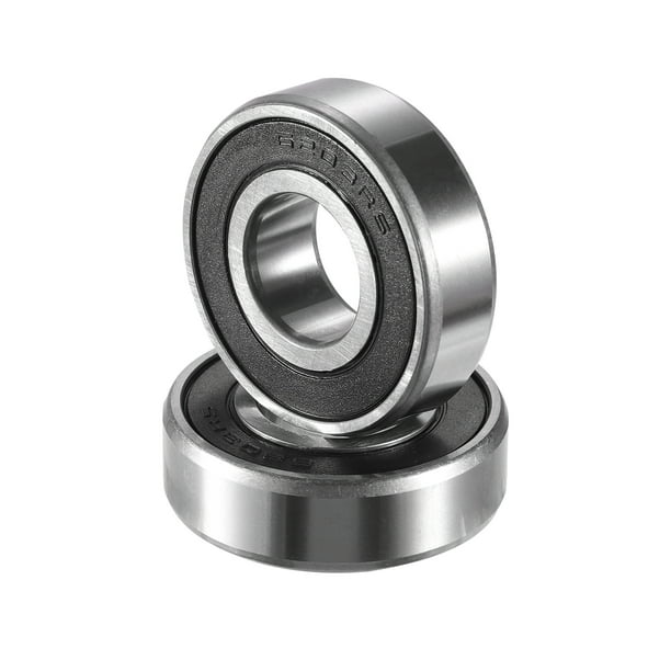 6203-2RS 17x40x12mm Profundo Ranura Bolas Rodamientos Plata Tono - 2 Uds.