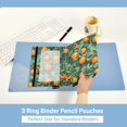 thumbnail image 3 of FORMRS 2 Pack Pencil Pouch for 3 Ring Binder with Clear Window Zipper Case, Orange Tree Pattern, 3 of 6