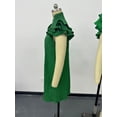thumbnail image 5 of Aellinatey Womens Dresses V-Neck Drawstring Ruffle Cap Short Sleeve Side Pockets Dress, 5 of 10