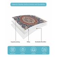 thumbnail image 5 of Quilts Full Size, Blue Beige Boho Soft Comforter Bedding Set for Bed, Vintage Ethnic Geometric Abstract Lightweight Quilted Bedspread with Pillow Cover(2 Pieces) for All Season, 78x90 Inch, 5 of 6