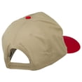 thumbnail image 4 of Desert American Flag Patched Two Tone High Cap - Red Khaki OSFM, 4 of 5