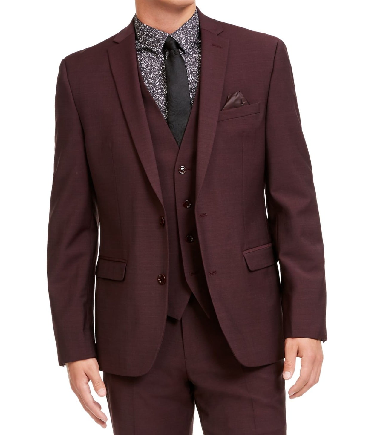 Bar III Mens Suit Jacket Short Active 
