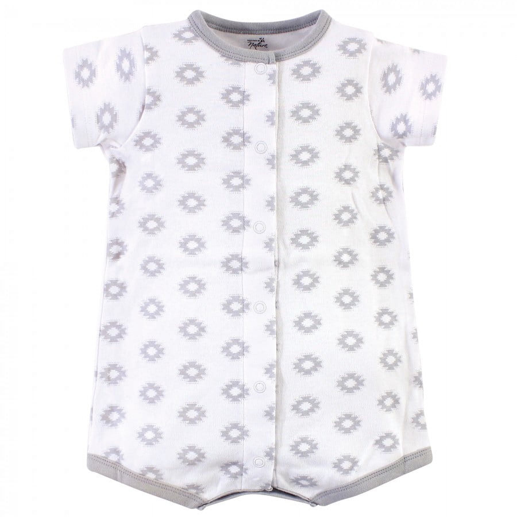 Touched by Nature Baby Boy Organic Cotton Rompers 3pk, Cactus, 9-12 Months