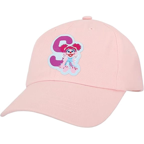 Sesame Street Elmo & Abby Kids Toddler Cap with Initial, Toddler Boys Hat, Youth Girl Baseball Cap, Cute Toddler Baseball Cap