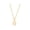Letter D, variant on Women's Stainless Steel Square Initial Necklace 26 Capital A-Z Letter Pendant Dating Necklace with Chain Gold Plated Alphabet Z