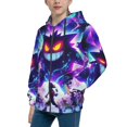 thumbnail image 2 of Gengar Teens Boys Girls Zip Up Hoodies 3d Print Long Sleeve Hooded Sweatshirt Jacket With Pocket Small, 2 of 8