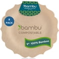 thumbnail image 1 of Platos desechables de bambú Bambu de 9" - set de 8, compostables, 1 of 9