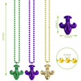 thumbnail image 3 of Collar Bnikion Mardi Gras con forma de flor de lis, 48 cm, 3 of 9