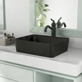 thumbnail image 2 of DeerValley DV-2V031 Matte Black Bathroom Vessel Sink Above Counter Rectangular Countertop Sink for Cabinet Lavatory Vanity (17.75'' L x 14.76'' W x 5.5'' H), 2 of 8