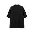 thumbnail image 5 of Ceisia Men's Short Sleeve Solid Color Casual Relaxed Fit V-Neck Polo Shirt Fashion Collared Top Gifts for Father Black 2X, 5 of 7
