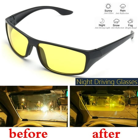 Spy Tank With Night Vision Night Driving Polarized Glasses for Men Women Anti Glare Rainy Safe HD Night Vision HOT Fashion Sunglasses UV 400 Eye Protecting Glasses Goggles ()