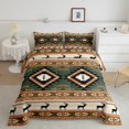 thumbnail image 2 of Feelyou Triangle Aztec Women Full Size Comforter Sets, Hippie Deer Animal Bedding Comforter Set, Western Cowgirl Cowboy Reversible Bedding Sets, Luxury Bedroom Decor, 3 Pieces, 2 of 8