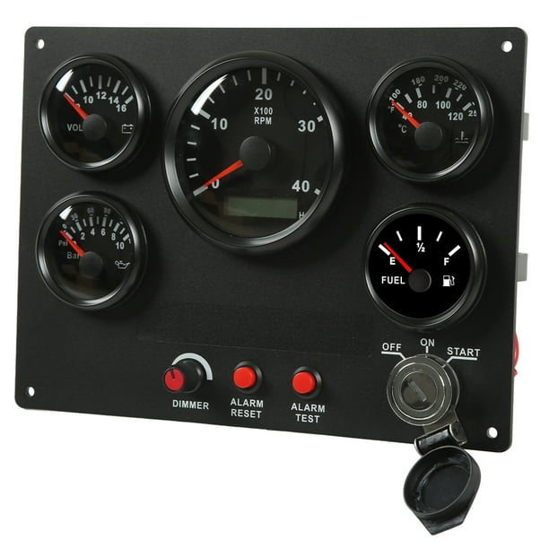 Gauge Setwith Dashboard,Boat Instrument Panel 4000RPM Marine Dash