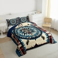 thumbnail image 3 of Manfei Bohemian Feather Aztec 2pcs Bedding Comforter Set for Teens Female Men,Exotic Style Twin Comforter Sets,Tribal Theme Breathable Bedding Set,Lightweight Room Decor,Reversible, 3 of 8