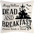 thumbnail image 2 of Halloween Decor Throw Pillow Covers Set of 4 Halloween Decorations Hocus Pocus Farmhouse Saying Fall Pillow Covers 18 x 18 Inches for Home Couch, 2 of 5