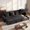 Black, variant on LLappuil 107" Sectional Sofa, U Shaped Sectional Couch with Storage Chaise, Pull Out Sofa Bed Convertible Sofa Bed, Corduroy Sofa Couch with USB Charging Port, Cup Holder for Living Room Light Gray