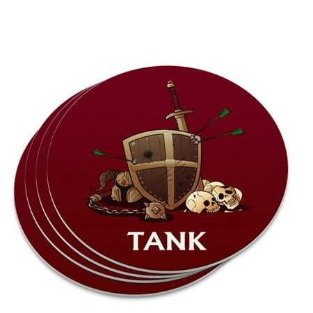 Tank Warrior RPG MMORPG Class Role Playing Game Novelty Coaster (Best Mmorpg Games For Ipad)