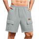 thumbnail image 2 of Ceisia Men's Ribbed Cargo Shorts | Elastic Waist Loose Fit Casual Workwear Shorts (Multiple Solid Colors) Gifts, 2 of 6