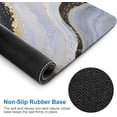 thumbnail image 3 of 8" x 10" Black and Golden Marble Mouse Pad, Non-Slip Base, Stitched Edge for Computer Use, 3 of 8
