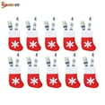 thumbnail image 2 of 12Pcs 5" Christmas Socks Decoration Snowflake Tableware Holders, Knife Fork Pouch Bag Mini Party Hanging Stockings Non-Woven Fabric for Dinner Table Ornaments, 2 of 8