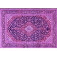 thumbnail image 1 of Ahgly Company Indoor Rectangle Medallion Purple Traditional Area Rugs, 5' x 8', 1 of 4