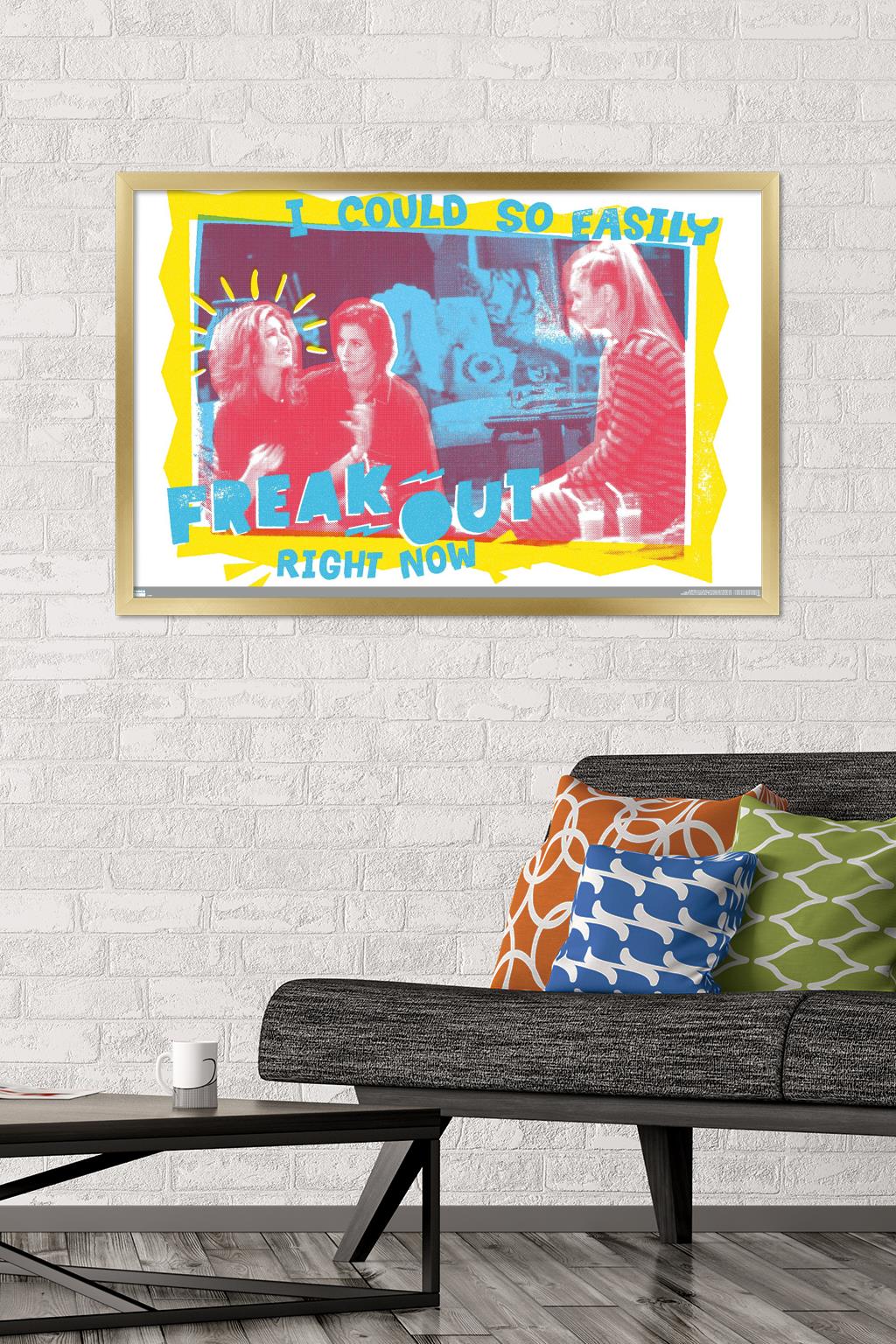 Friends - Freak Out Wall Poster, 22.375" x 34" Framed