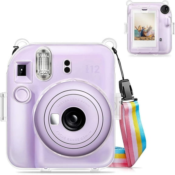 Protective Clear Case for Instax Mini 12 Crystal Hard Shell Cover
