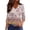 Pink, variant on OIOLOYJM 3/4 Sleeve Tops for Women Casual Floral Print T Shirts Retro Loose V-Neck Tops Basic Outfits Pink XL