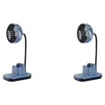 thumbnail image 1 of Kearding Ventilador de escritorio recargable con soporte para teléfono, dispositivo de refrigeración giratorio ajustable para sala de estar y Type2 NO2, 1 of 6