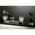 thumbnail image 2 of Kingston FB112 Americana Two-Handle 4-Hole 8" Centerset Kitchen Faucet with Side Sprayer in Polished Chrome, 2 of 5