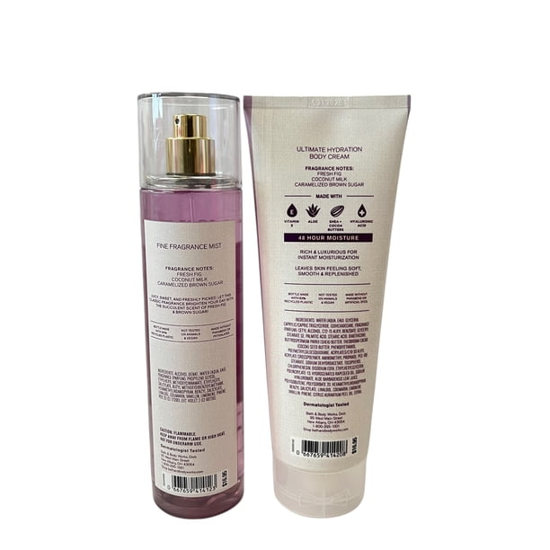 Bath & Body Works Brown Sugar & Fig Mist & Body Cream Set