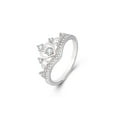 thumbnail image 3 of Valentine's Day Gifts for Woman Crown Ladies Micro-Inlaid Zircon Two-Piece Two-In-One White 7, 3 of 4