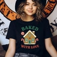 thumbnail image 3 of Baked With Love Gingerbread House Graphic Tee Unisex Shirt, Natural, Size XL, 3 of 6