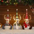thumbnail image 3 of Adornos navideños de peluche iluminados con caja de regalo, bastón de caramelo, cuerno de alce cálido, 3 of 4
