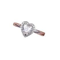 1.25 Carat Heart Shape Moissanite Diamond Wedding Ring With 18K Rsoe Gold Plating, Promise Ring, Anniversary Ring