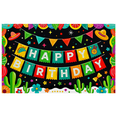 thumbnail image 3 of Colorful Mexican Themed Happy Birthday Banner with Cactus Sombrero Taco Elements Party Supplies Backdrop Background for Birthday Party Photography Props Decors Celebrations, 3 of 8