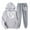 Gray, variant on Buigttklop Womens Heartbeat Print Hoodie Sweatsuits 2 Piece Tracksuit Sets Casual Sweatshirt and Sweatpants Jogger Workout Outfit