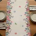 thumbnail image 5 of Table Runners 108 Inches Long Dress Scarves, Spring Floral Birds Farmhouse Coffee/Dining/Kitchen Table Runner for Living Room, Butterflies Daisy Farmhouse Flowers 13x108 Inch, 5 of 9